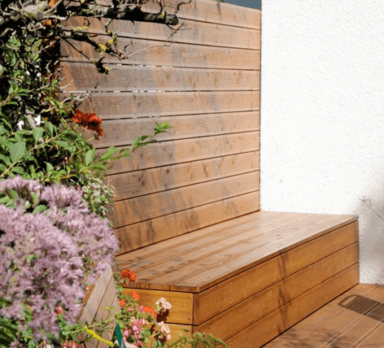 Terrasse S Sichtschutz und Sitzbank - Garten, Privatbereich